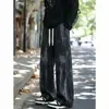 Calça casual tie-dye estilo americano de seda gelada para homens, marca moderna de verão, calça longa ampla e fluida, calça reta fina e solta para homens