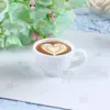 Mini adornos para decoración de casa de muñecas, tazas de café mini simuladas, granos de café, fabricante de accesorios de resina para bricolaje