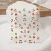 Ventas Directas de Fábrica Estilo Chica Dulce Linda Atmósfera de Frutas Relieve Estéreo Tomate Cherry Pequeño Manicura Pegatinas Estampadas en Caliente