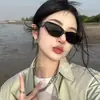 Gafas de Sol Retro Ojo de Gato Gm para Mujer con Rostros Pequeños, Monturas Pequeñas de Alta Gama, Europeas y Americanas Street Shooting Protector Solar Sexy Gafas de Sol UV