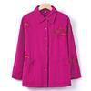 Camisas de Algodón Bordadas de Manga Larga para Primavera y Otoño para Mujeres de Mediana Edad y Ancianas, Ropa de Madre, Tops de Primavera para Abuela Anciana