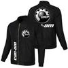 Chaqueta de Hombre Negra Deportiva Talla Grande Moderna Comercio Exterior Cierre Holgada Estilo Motociclista Punk Estándar de Coche Europea y Americana