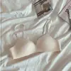 Peça Única Sexy Renda Acabamento Adolescente Roupa Íntima Fina Sem Costura Sem Aro Respirável Push-up Sutiã para Adolescente