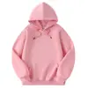 Nuevo producto de otoño: Sudadera de trabajo lisa de color personalizado, corte holgado, hecha de algodón chino y seda de leche, con logo estampado