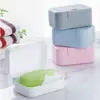 Jabonera portátil con tapa para dormitorio de estudiantes, baño, almacenamiento de viaje sencillo