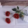 Rosa Feliz Rosa Aberta Flor de Seda Artificial Arranjo de Local de Casamento Buquê Flor Alta Casamento Rosa Rosa