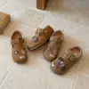 Nuevas Zapatillas de Media Punta Cerradas de Suela Gruesa Estilo Retro para Mujer, Zapatos Infantiles de Lona, Más Vendidos Otoño 2025