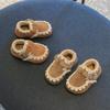 Zapatos de Algodón para Niñas 2025 Invierno Forrados de Felpa Engrosados Suela Suave Planos Zapatos Birkenstock Zapatos para Bebé Niño Pequeño de 1-2-3 Años
