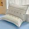 Fundas de almohada de algodón puro, un par, 48X74 Funda de almohada individual, 100% algodón, Adecuadas para todas las estaciones, Funda interior para cojín del hogar, Pieza individual 2