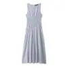 Para Comércio Exterior Transfronteiriço Europeu e Americano Roupas Femininas Aliexpress Mais Vendidas Verão Simples Xadrez Pequeno Vestido Midi