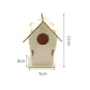 26 Novos Produtos de Madeira para Casa de Pássaros, Venda Quente Transfronteiriça Brinquedos de Grafite DIY para Crianças, Ornamento de Madeira para Pendurar Casa de Pássaros Montado à Mão