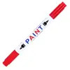 Bolígrafo de Pintura de Doble Punta Letu Transfronterizo Marcador de Graffiti Impermeable que No se Desvanece Bolígrafo Retocador de Neumáticos Marcador a Base de Aceite de 12 Colores
