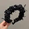 Diadema Ondulada Marrón para Mujer, Uso Diario, Antideslizante, con Dientes, para Lavarse la Cara, Accesorio para el Cabello
