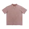 Camiseta Polo Pesada Transfronteiriça 240g Estilo Escuro Cool e Moderno Lavada Vintage Tendência Marca Solta Casual Gola Reversível Manga Curta Solta