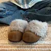 Zuecos Peludos Versátiles para Mujer, Calzado de Exterior, Nuevo Modelo 2026, sin Cordones, Forro de Felpa, Zapatos de Algodón Cálidos Estilo Birkenstock