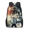 Mochila Messi Mundial de Fútbol Alrededores Mochila Escolar para Estudiantes Gran Capacidad Poliéster Mochila Reductora de Carga Bolsa para Computadora Dibujos Animados