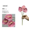 Flores Artificiais Impressas em 3D, Ramalhetes de Folhas de Antúrio Vermelho, Flores Falsas, Folhas de Antúrio para Casamento e Decoração de Casa, Materiais DIY, Venda Quente Transfronteiriça