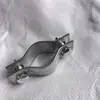 Abrazadera de Hierro Plano Doble Cara Galvanizada de Doble Semicírculo Tipo C Poste para Señalización Poste para Banderas Clip de Tarjeta Doble Poste de Farola Clip para Tubería de Bomberos