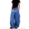 Comercio transfronterizo pantalones casuales de secado rápido estampados para mujer sueltos marca de tendencia americana pantalones cargo multibolsillo pantalones largos para hombre letras