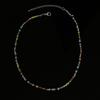 Collar de cadena de cuentas coloridas con cuentas de plata rota para mujer, nicho de lujo ligero, y2g, chica hot, dulce, cool, joyería para el cuello, cadena simple para la clavícula