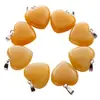 Fabricante Transfronteiriço Pedra Natural Pingente em Forma de Coração Quartzo Rosa Ágata Coração de Pêssego Colar Acessórios DIY Atacado Cristal Natural