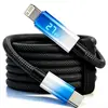 Cable de datos de carga súper rápida PD con pantalla digital en tiempo real y función de apagado automático, compatible con dispositivos Apple, Huawei, Samsung, Xiaomi, Honor y VIVO