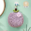 Nova Toalha de Mão de Chenille de Frutas para Pendurar Cozinha Banheiro Banheiro Espessa Bola de Mão Fofa Absorvente