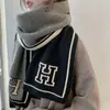 Bufanda de Invierno Nueva para Mujer 2023 Bufanda Cálida Estilo Coreano Nicho Versátil Estudiante Bufanda Tejida Gruesa Forrada