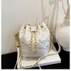 Bolsa de Cadena Nueva Otoño/Invierno 2026 Estilo Coreano para Mujer Diseño Simple Versátil de Bolso Cubo Gran Capacidad Bolso Pequeño de Hombro Único