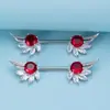Joyería Europea y Americana para Piercings Anillo para Pezón Alas Uñas de Leche Hojas Anillo para Pezón de Acero Inoxidable Anillo para Pezón Piercing en el Cuerpo Humano Joyería Personalizada