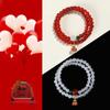 Pulsera de Doble Círculo con Cuentas de Ágata Roja China Nueva y Ágata Verde para Mujer Pulsera de Transferencia Shunfeng Venta al por Mayor de Joyería