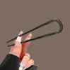 Grampo de Cabelo Estendido em Forma de U de Liga Metálica Estilo Coreano, Elegante e Simples Grampo Fosco para Coque, Grampo de Cabelo Estilo Preguiçoso Minimalista