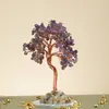 Árvore da Fortuna de Cristal Natural com Pedras Trituradas, Árvore de Cristal Colorida, Decoração de Mesa para Casa, Enfeite de Árvore da Fortuna para Escritório