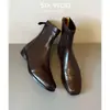 Botines franceses mujer 2026 otoño e invierno botines sencillos mujer temperamento punta cuadrada suela blanda botines de moda suela plana cómoda botines adelgazantes mujer
