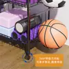 Prateleira de Armazenamento de Basquete Personalizada de Múltiplas Camadas Removível Equipamento de Fitness Tapete de Yoga Halteres Rack de Armazenamento de Equipamentos Esportivos com Rodas