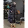 Nuevo Abrigo de Algodón Acolchado de Plumas 2026 para Mujer, Chaqueta Larga de Algodón por Encima de la Rodilla, Chaqueta Acolchada Holgada Estilo Coreano, Ropa de Abrigo Acolchada de Algodón para Invierno