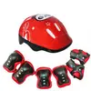 Protector de patinaje sobre ruedas para niños, casco engrosado para niños, conjunto de siete piezas, patines de monopatín, rodillera deportiva para coche de equilibrio