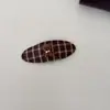Versión Coreana Lindo Dibujo Animado Oso Flocado Tela Cuadros Pinza Lateral Dulce Ovalada Pinza para Flequillo Frente Pinza Bb Accesorio para el Cabello