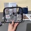 Bolsa de Cosméticos de PVC Estampada Coreana Personalizada, Bolsa de Aseo de Gran Capacidad, Bolsa de Baño Splash, Almacenamiento Translúcido