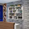 Estante de Vino de Pared, Gabinete de Vino Sencillo, Estante de Vino de Pared para Restaurante de Múltiples Niveles, Gabinete Colgante Creativo para Hotel, Estante de Almacenamiento, Estantería