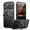 Funda para iPhone 18 Pro Aplicable en Amazon, Soporte Magnético Giratorio de Engranaje con Amortiguación, Carcasa Pivotante para Apple 17