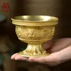 Ocho Cuencos Auspiciosos Altos para Suministro de Agua Taza de Suministro de Agua para Interiores Taza de Agua Bendita Taza para Adoración de Buda Taza Purificadora de Agua del Dios de la Riqueza Adorno de Escritorio