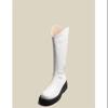 Botas largas de estilo británico para mujer, botines de caballero de terciopelo de invierno, estilo británico, estilo británico, 2022