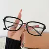 Nuevas Gafas de Moda Anti-Luz Azul para Mujer, Monturas de Gafas Lisas Trendy Ins, Gafas Anti-Luz Azul que Cambian de Color de Exportación Transfronteriza para Hombre