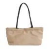 Bolsa tote cor sólida fosca feminina de grande capacidade bolsa de mão coreana versátil para trabalho e dia a dia bolsa de ombro único para axila feminina