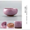 Taza de Grietas de Hielo Plato de Tinta Cerámico Pluma de Caligrafía Soporte para Pincel de Lavado Plato de Agua Tinta Tinta Taza con Patrón de Esmalte de Grietas de Hielo Estudio Cuatro Tesoros