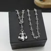 Collar de Ancla Chaoxuan Croix Corazón Moderno Retro Hip-Hop Punk Gama Alta Ajustable para Hombres y Mujeres Parejas