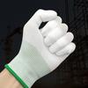 Guantes de palma con revestimiento de PU para dedos, antiestáticos, antideslizantes, de nailon y fibra de carbono, con revestimiento de trabajo libre de polvo, guantes de protección laboral al por mayor