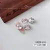 Acessórios de arte para unhas com strass rosa K9 de fundo aberto de luxo, esferas de strass em formato de cubo de açúcar gelado rosa claro brilhantes para decoração de unhas