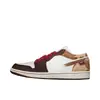 Zapatillas Putian AJ1 transfronterizas, zapatillas deportivas unisex de alta calidad en negro y rojo de caña baja para estudiantes, zapatillas casuales versátiles y duraderas